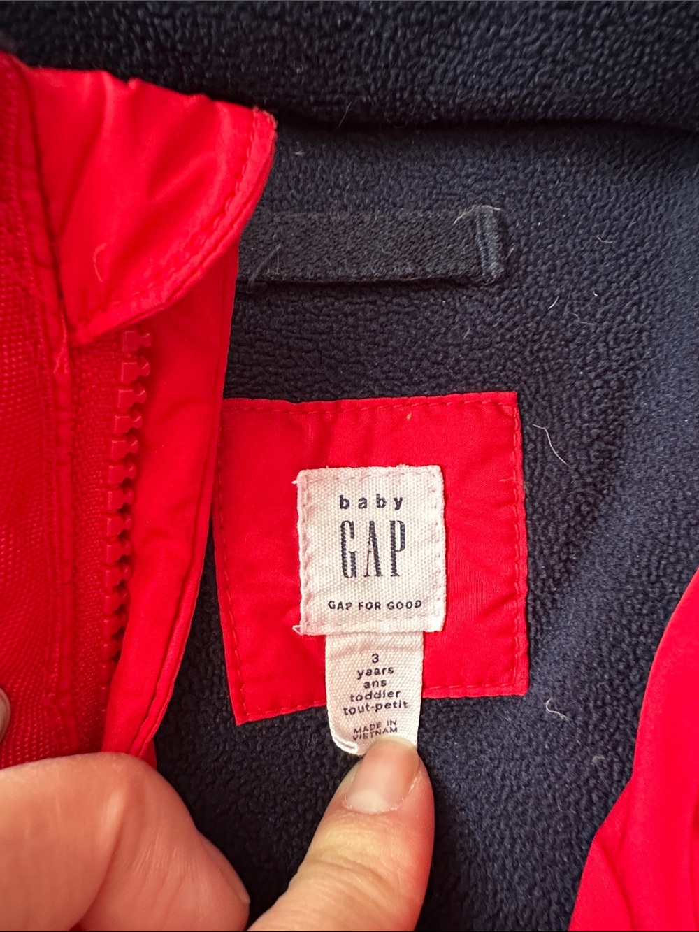 GAP Bright Red Hooded Puffer Coat for Kids - Picture 2 of 10